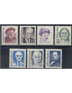 USA 1988-89 Grandi personaggi americani 7v MNH**