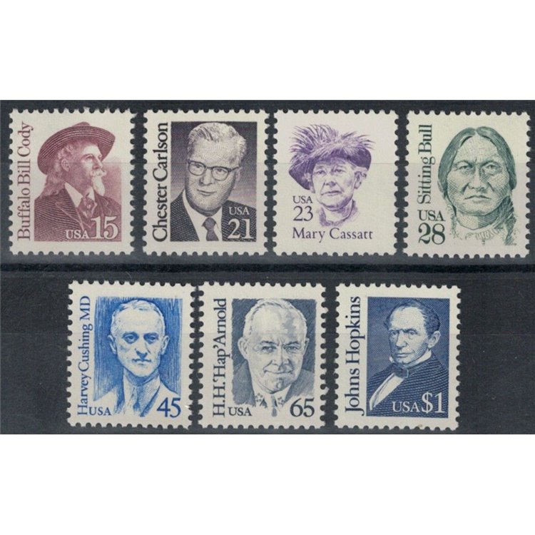 USA 1988-89 Great American Characters 7v MNH**