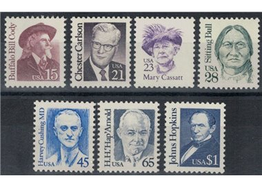 USA 1988-89 Great American Characters 7v MNH**