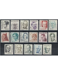 USA 1980-84 Grandi personaggi americani 17v MNH**