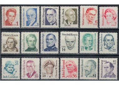 USA 1985-86 Great American Characters 18v MNH**