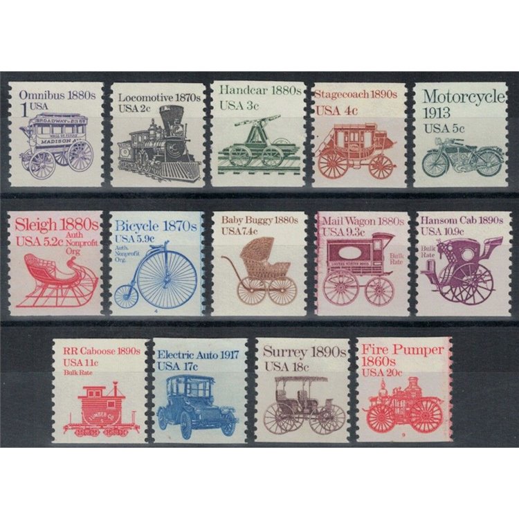 USA 1981-84 Trasporti 14v MNH**