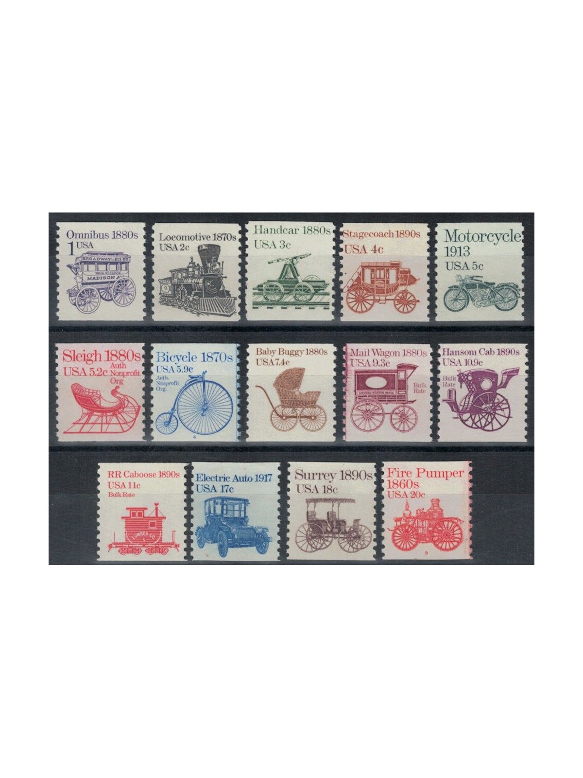 USA 1981-84 Trasporti 14v MNH**