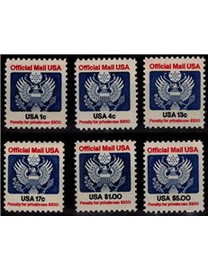 USA 1983 Service, Official Mail 6v MNH**