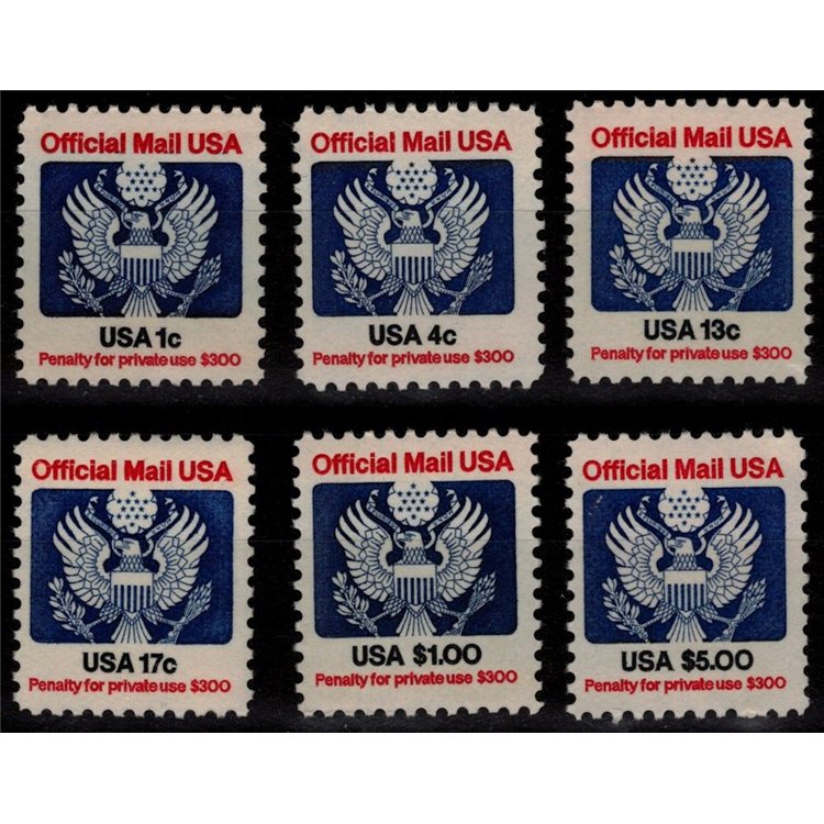 USA 1983 Service, Official Mail 6v MNH**