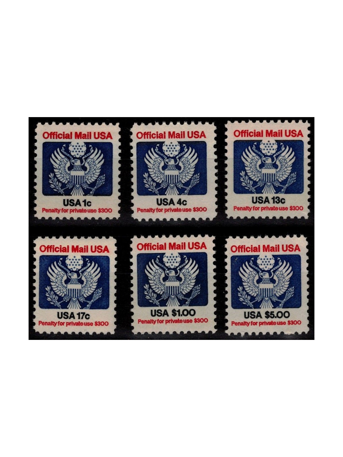USA 1983 Servizio, Official Mail 6v MNH**