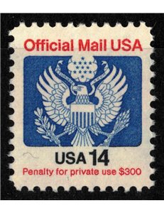 USA 1985 Service, Official Mail 14c MNH**