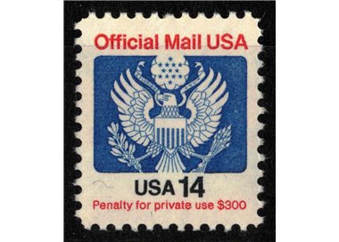 USA 1985 Servizio, Official Mail 14c MNH**