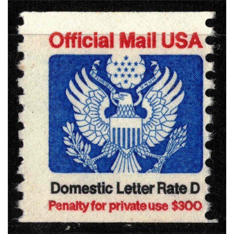 USA 1985 Servizio, Official Mail (Domestic Letter Rate D) MNH**