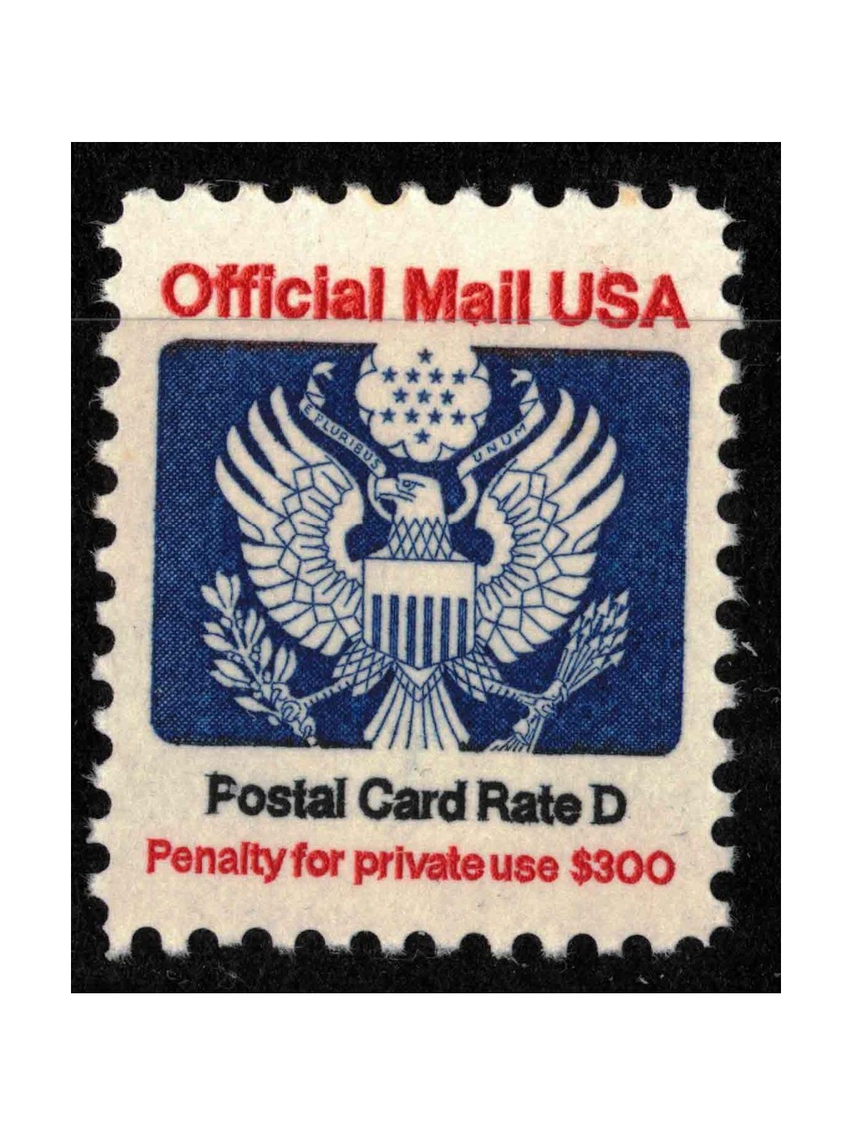 USA 1985 Service, Official Mail (Postal Card Rate D) MNH**
