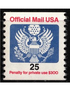 USA 1988 Servizio, Official Mail 25c MNH**