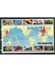 USA 1991 World War II (1st series) s/s MNH**