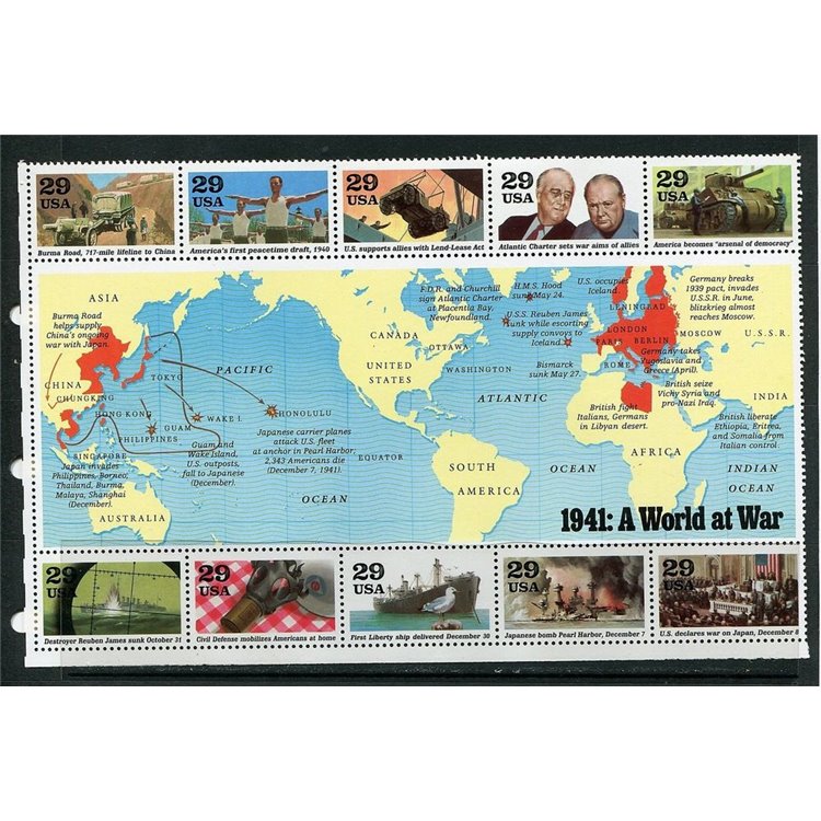 USA 1991 World War II (1st series) s/s MNH**