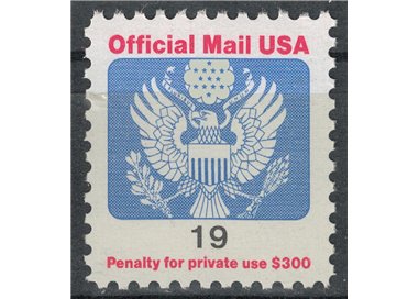 USA 1991 Service, Official Mail 19c MNH**