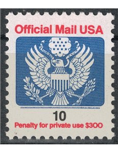 USA 1993 Service, Official Mail 10c MNH**