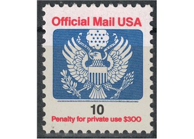 USA 1993 Servizio, Official Mail 10c MNH**