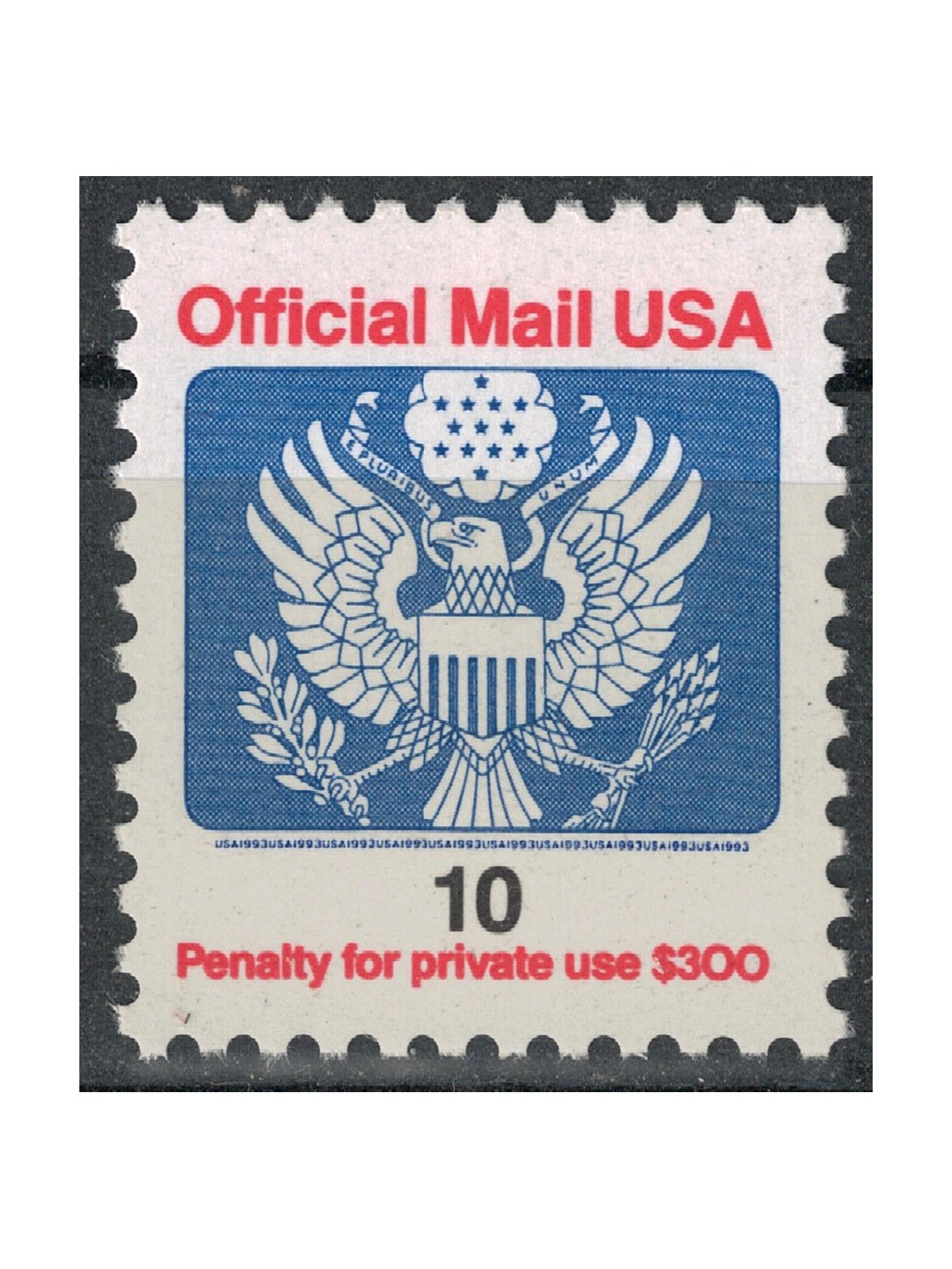 USA 1993 Service, Official Mail 10c MNH**