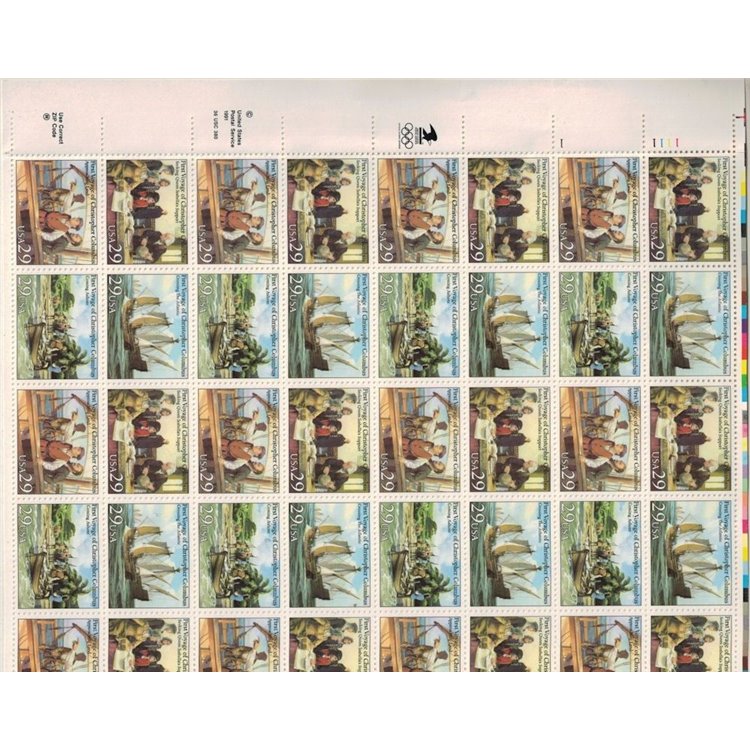 USA 1992 Voyages of Columbus 1 full sheet MNH**