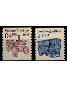 USA 1991 Transportation (Wagons) 2v MNH**