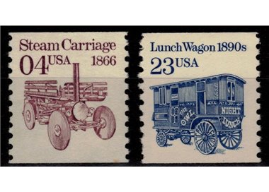USA 1991 Transportation (Wagons) 2v MNH**