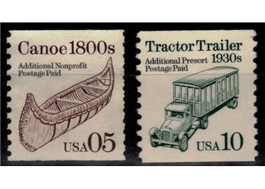 USA 1991 Trasporti (Canoa e Camion) 2v MNH**