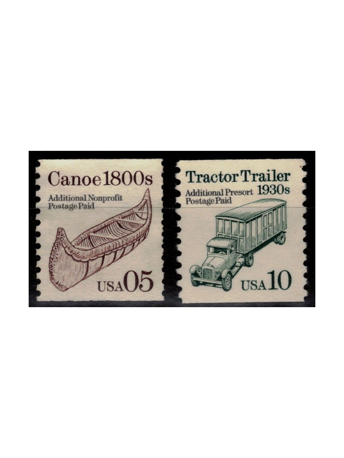 USA 1991 Trasporti (Canoa e Camion) 2v MNH**