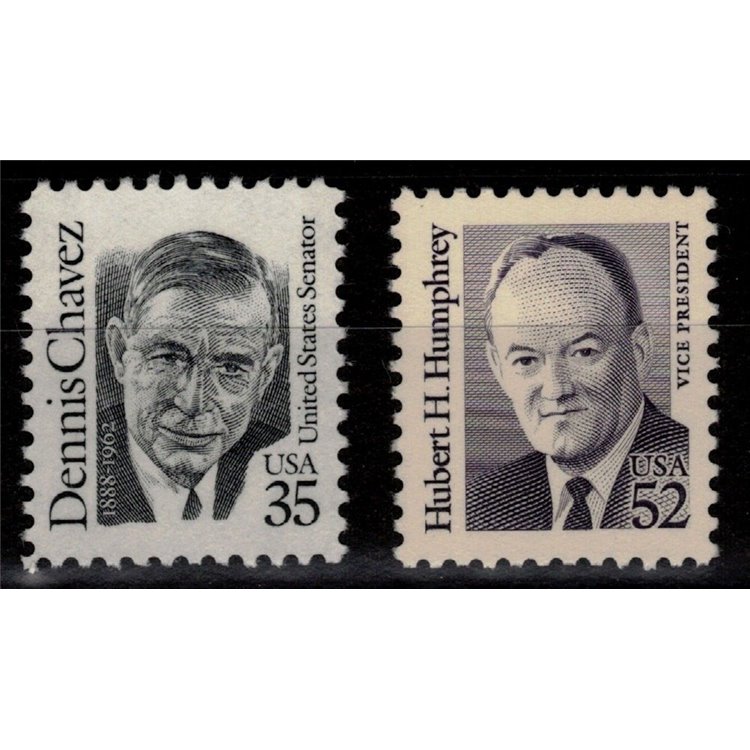 USA 1991 Grandi personaggi americani 2v MNH**
