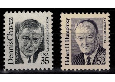 USA 1991 Grandi personaggi americani 2v MNH**