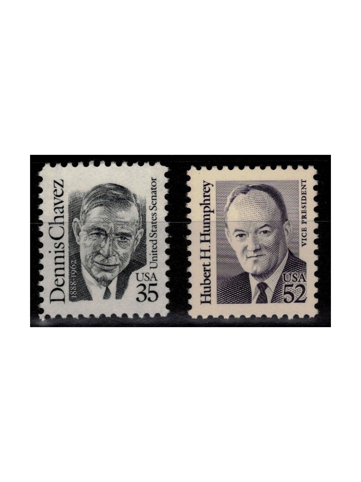 USA 1991 Grandi personaggi americani 2v MNH**