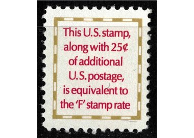 USA 1991 Francobollo aggiuntivo per nuova tariffa MNH**
