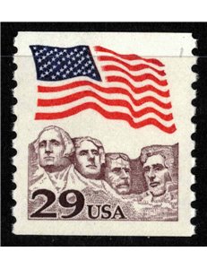 USA 1991 Bandiera sul Monte Rushmore (rotocalco) MNH**