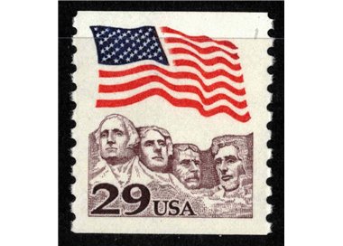 USA 1991 Bandiera sul Monte Rushmore (rotocalco) MNH**