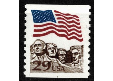 USA 1991 Bandiera sul Monte Rushmore (calcografia) MNH**