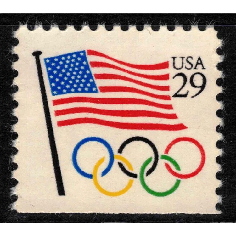 USA 1991 Bandiera e anelli olimpici MNH**