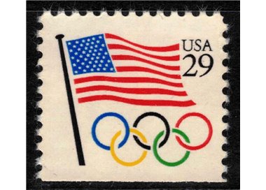 USA 1991 Olympic Flag and Rings MNH**