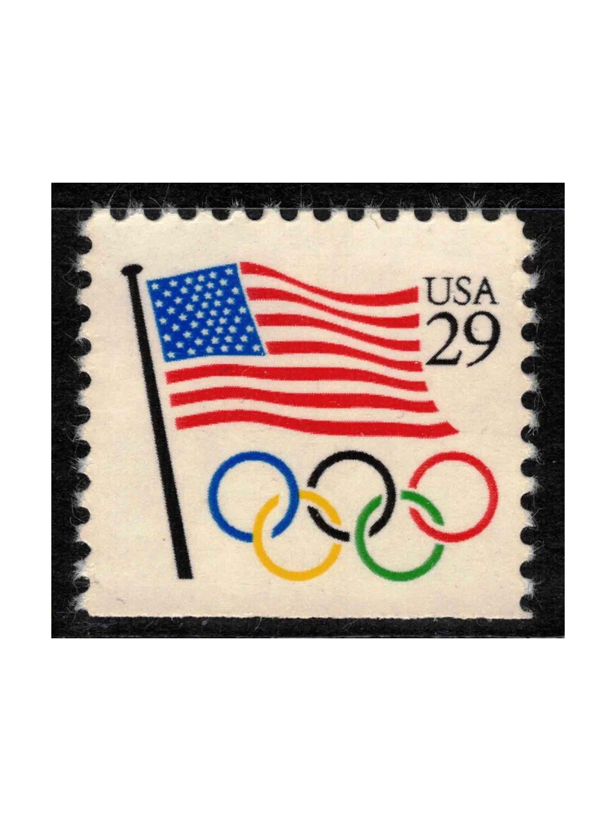 USA 1991 Bandiera e anelli olimpici MNH**