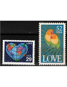 USA 1991 Esaltazione del concetto Amore 2v MNH**