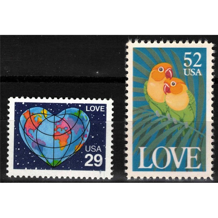 USA 1991 Esaltazione del concetto Amore 2v MNH**
