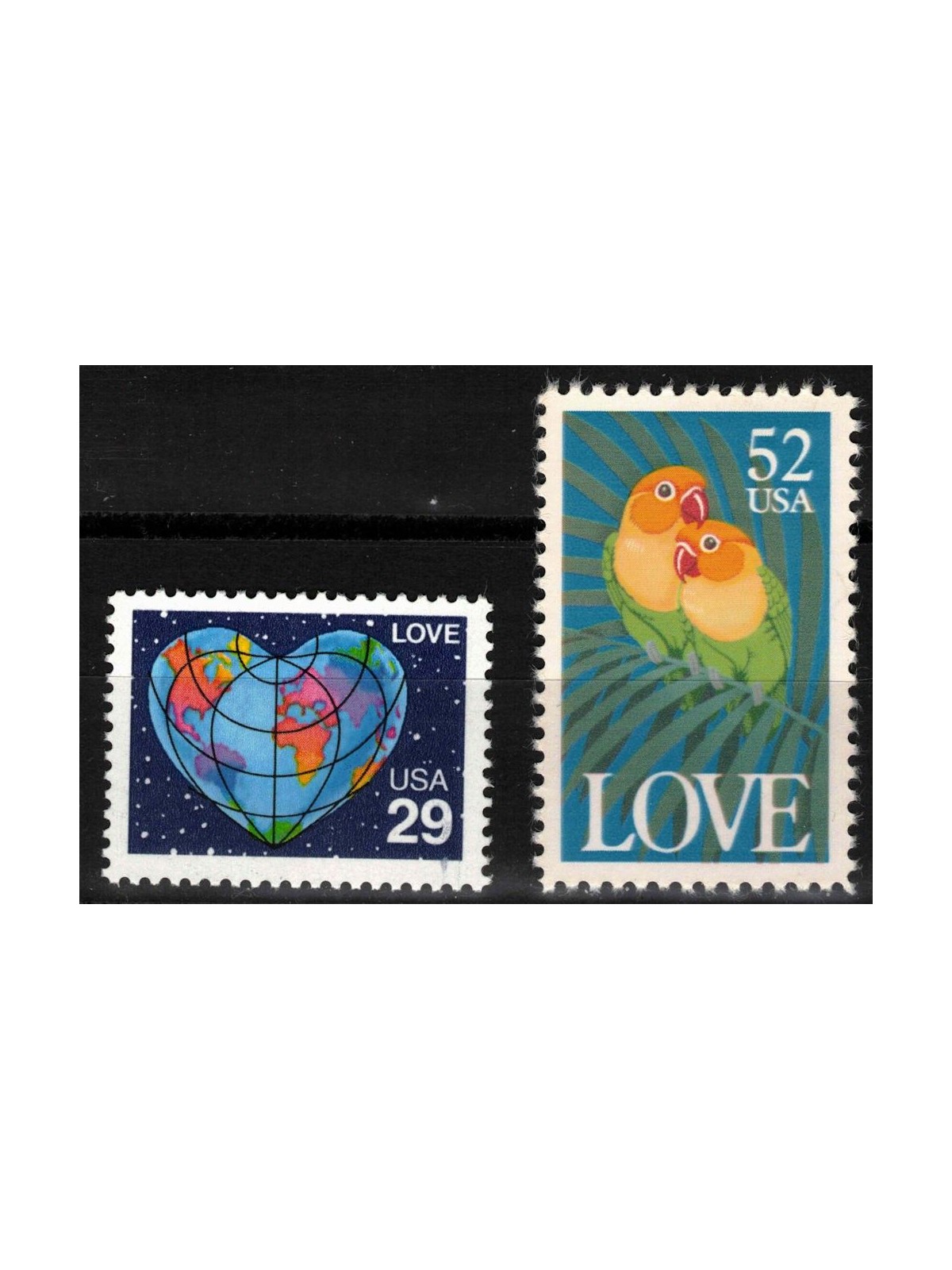 USA 1991 Exaltation of the concept of Love 2v MNH**