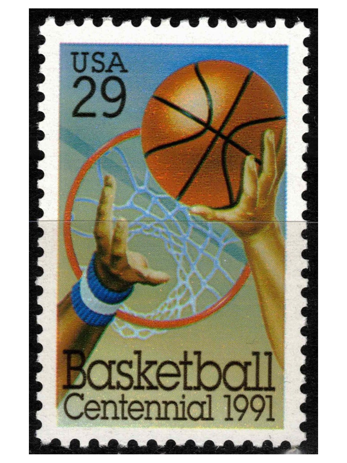 USA 1991 Centennial of Basketball MNH**