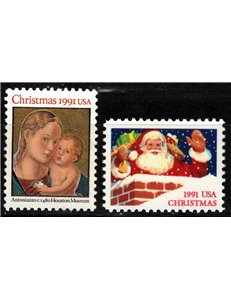 USA 1991 Natale 2v MNH**