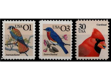 USA 1991 Birds (ordinary set) 3v MNH**