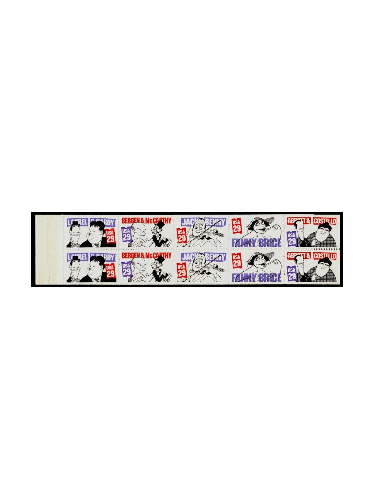 USA 1991 Caricature di attori celebri 10v MNH**