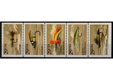 USA 1991 Mosche artificiali per la pesca 5v MNH**