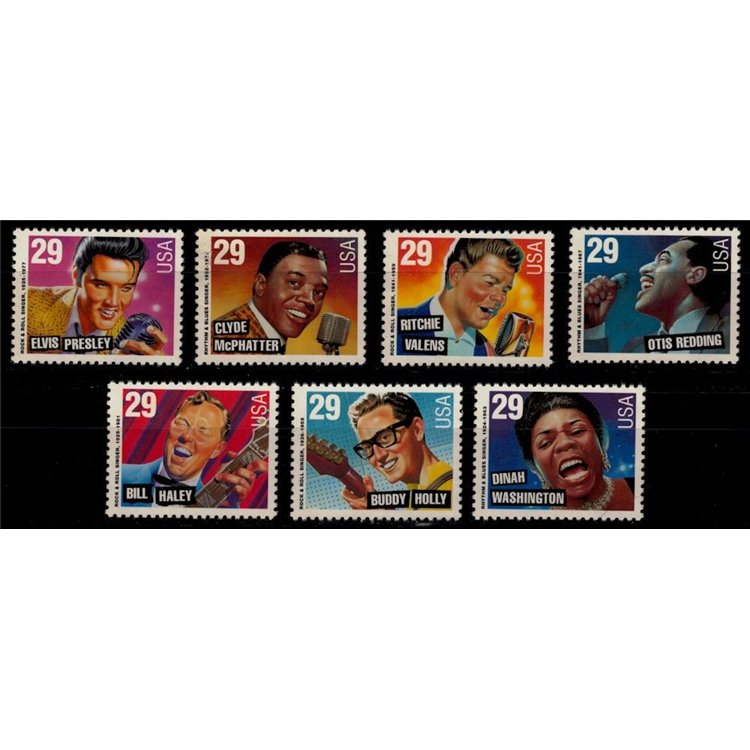 USA 1993 American Music Legends 7v MNH**