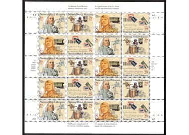 USA 1993 Museo Postale Nazionale (foglio intero) MNH**