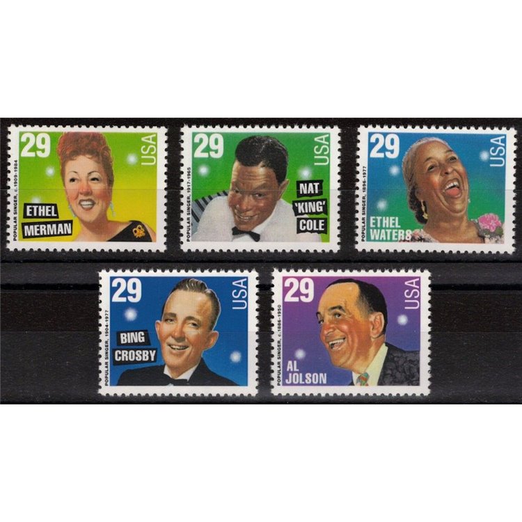 USA 1994 Popular Singers 5v loose MNH**
