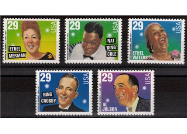 USA 1994 Popular Singers 5v loose MNH**