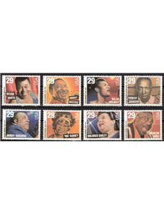 USA 1994 Cantanti blues e jazz 8v sciolti MNH**