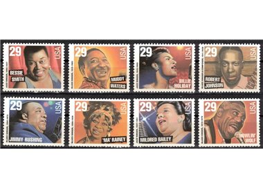 USA 1994 Cantanti blues e jazz 8v sciolti MNH**
